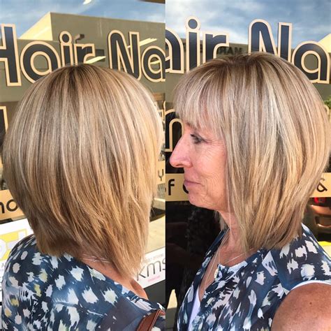 Medium Length Layered Bob Hairstyles For Over 60 - Fade Haircut Styles