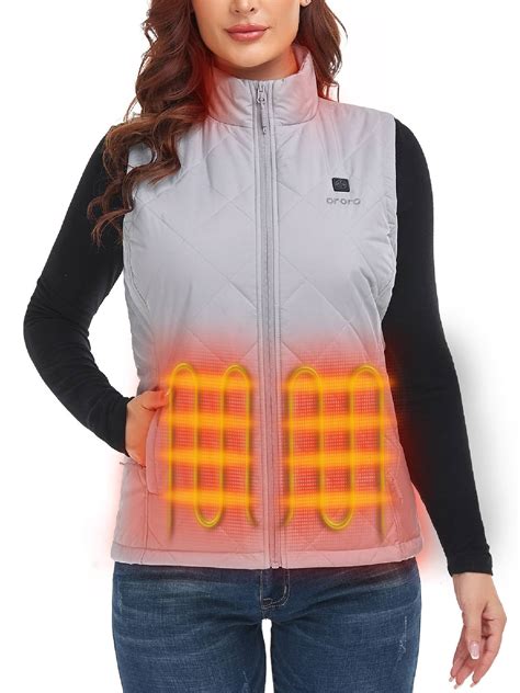 ORORO Women's Quilted Heated Vest with Battery, Lightweight Heating ...