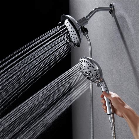 INAVAMZ Shower Heads with Handheld Spray Combo: 7.2" Rain Shower Head & Handheld Shower Head 2 ...