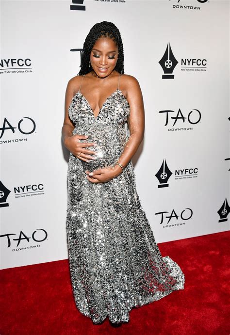 Pregnant Keke Palmer shows off baby bump in sequined gown