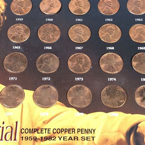 Lincoln Memorial Complete Copper Penny Year Set*1959-1982*Missing 1960 ...