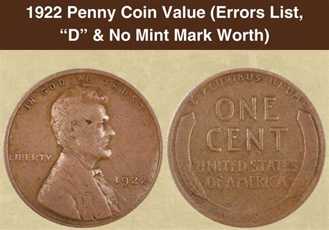 1972 Penny Coin Value (Errors List, "D", "S" & No Mint Mark Worth ...