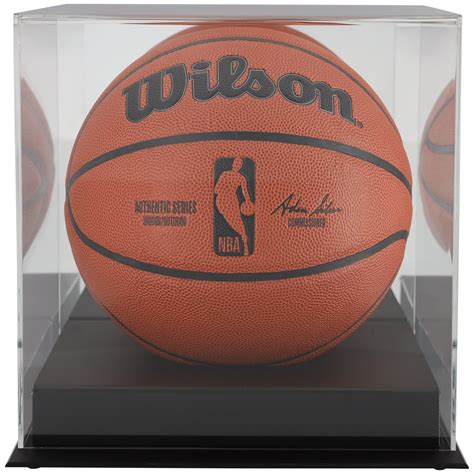 Black Base Basketball Display Case and Mirror Back with Matte Finish