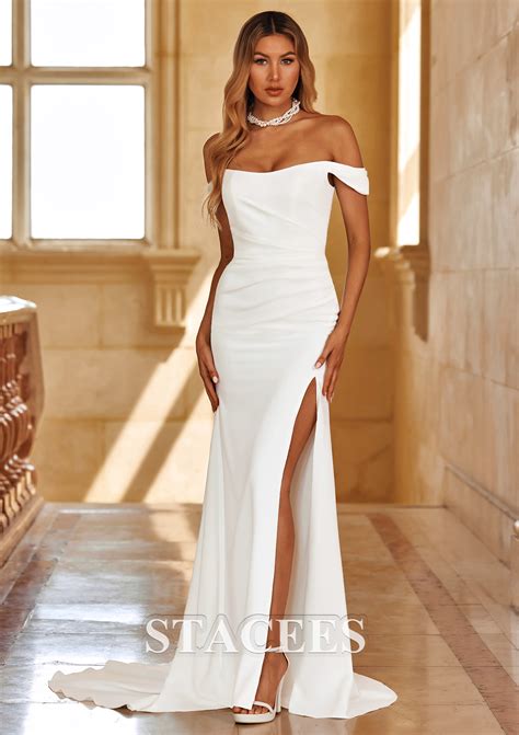 Sheath Column Wedding Gown