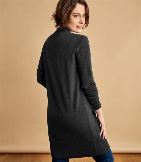 Womens Long Black Cardigan Knitted at Sebastian Bardon blog