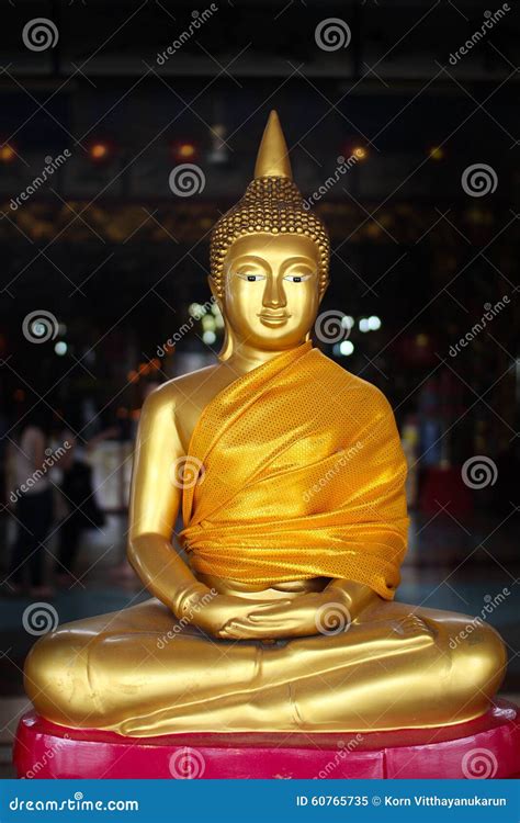Golden Buddha Statue a Symbol of Peace. Stock Image - Image of thailand ...