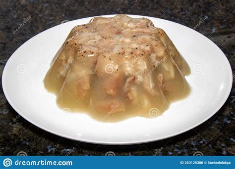 Pork Foot Jelly, Pork Collagen Known As (Pork Cheese) or Salty Pork ...
