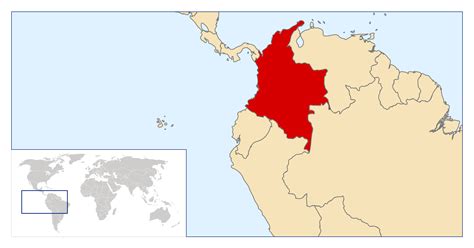 Grande mapa de ubicación de Colombia | Colombia | América del Sur | Mapas del Mundo
