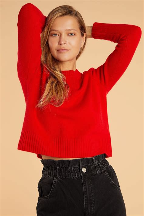 Women's Cropped Cashmere Sweater at Jasper Saranealis blog