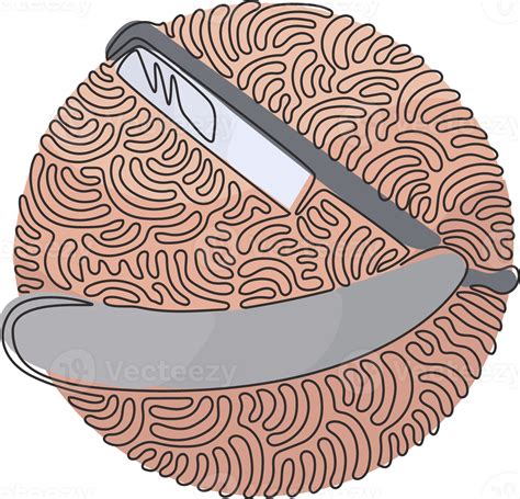 Continuous one line drawing Shaving razor. Realistic illustration of ...