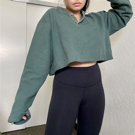 Women's Green Sweatshirt | Depop