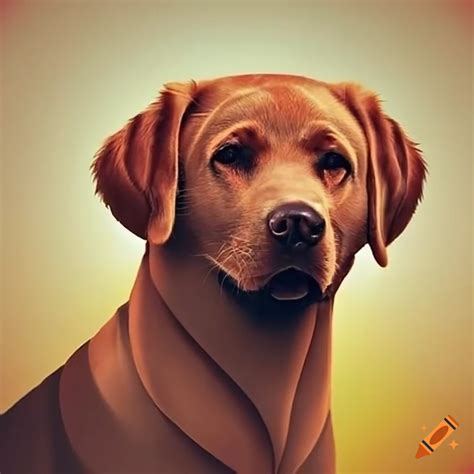 Hybrid breed of labrador and american water dog on Craiyon