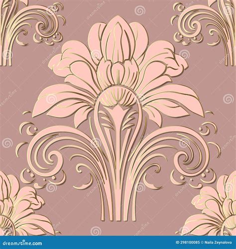 4 Art Nouveau Wallpapers Vector Illustration | CartoonDealer.com #17699094