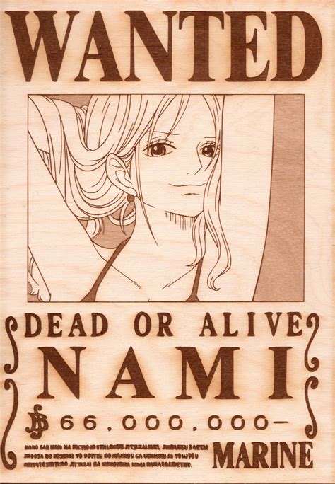 One Piece - Nami Wooden Wanted Poster | Tantrum Merch