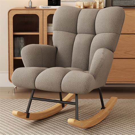 Amazon.com: VIRRMO Glider Rocking Chair Nursery, Comfy Accent Chair ...