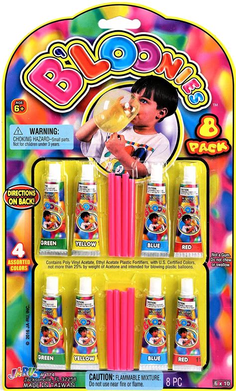 Bloonies Magic Plastic Bubbles Variety Pack (8 Tubes per Pack) by Ja-Ru ...