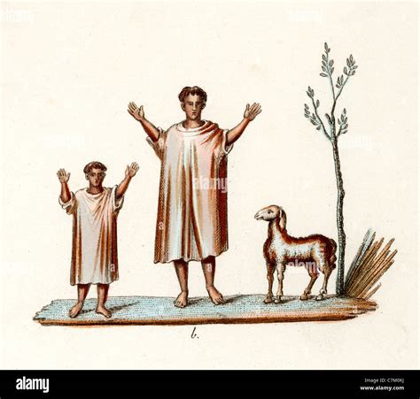 Early Christian symbolism. Illustration from the catacombs of Saint ...