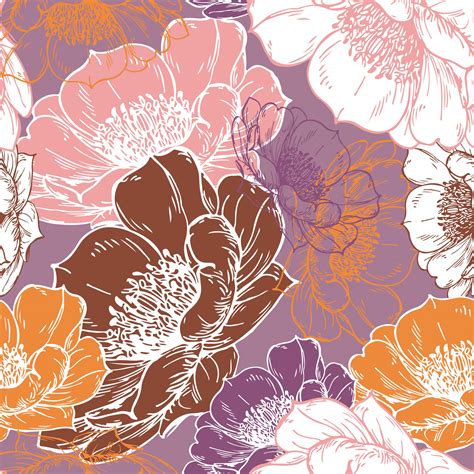 Floral Flowers Pattern Wallpaper Free Stock Photo - Public Domain Pictures
