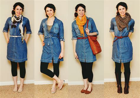 Denim dress! | Denim shirt dress outfit, Denim fashion, Shirt dress outfit