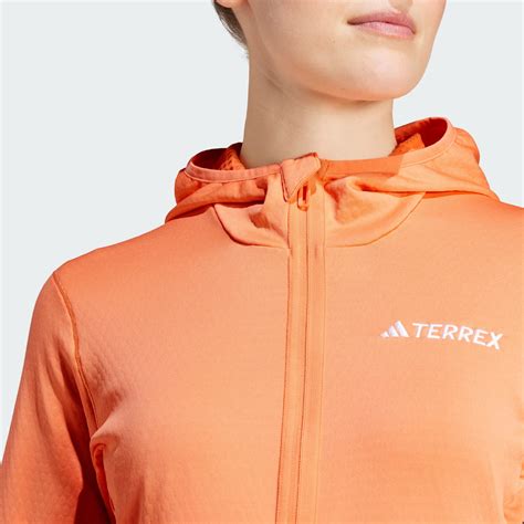 adidas TERREX XPERIOR LIGHT FLEECE HOODED JACKET - Orange | adidas UAE