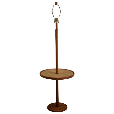 Vintage Martz Walnut Floor Lamp with Tile Side Table at 1stDibs | martz ...
