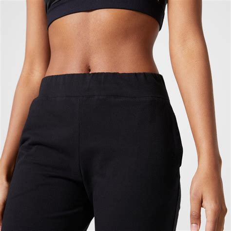 Women's Fitness Pants - 100 Black - ultra black - Domyos - Decathlon