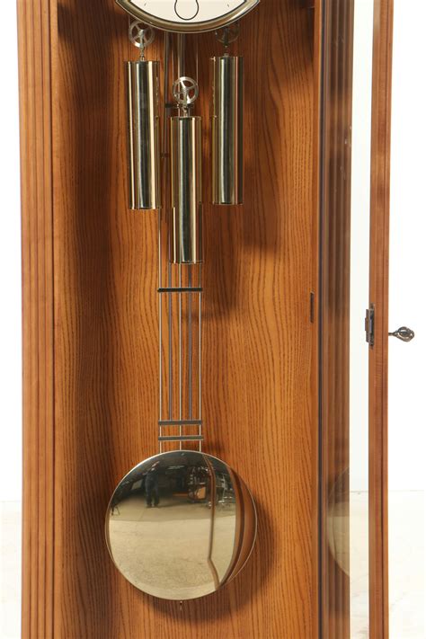 Sligh Contemporary Style Oak Grandfather Clock, Late 20th Century | EBTH