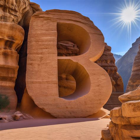 "The giant letter "B" archaeological site in the gorge in the city of ...