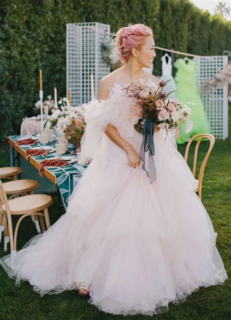 Pink wedding dress meaning 60 photos - Astyledwedding.com