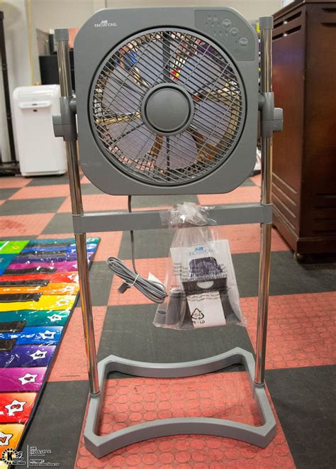NEW ASSEMBLED AIR INNOVATIONS SWIRL STAND FAN WITH