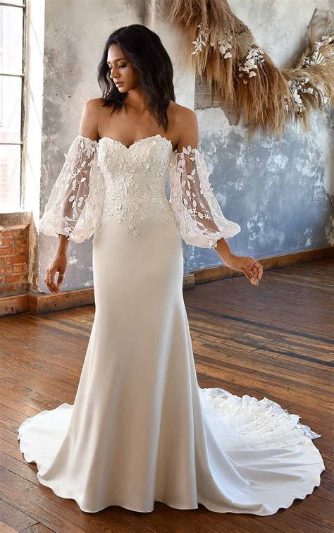 Boho fit and flare wedding dress online