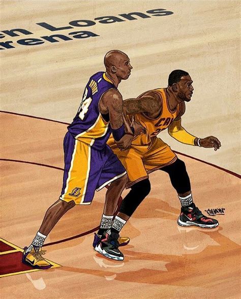 Pin by Al Hughes on Basketball Art | Nba basketball art, Kobe vs lebron ...