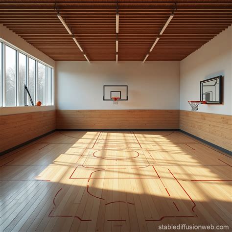 Indoor Basketball Court Design | Stable Diffusion Online