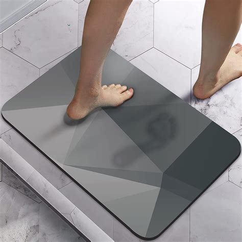 Water Absorbent Rubber Backed Non-Slip Bathroom Floor Mat - Slips Away