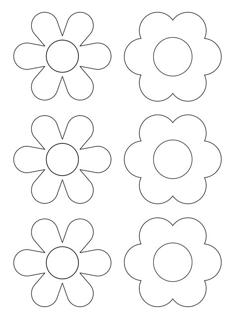 Large Flower Stencils - 10 Free PDF Printables | Printablee | Paper ...