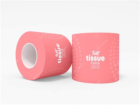 Premium PSD | Toilet Tissue Paper Roll Packaging Mockup