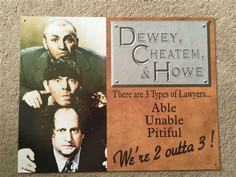 NEW - 3 STOOGES METAL SIGN - DEWEY, CHEATEM, & HOWE | #3847546707