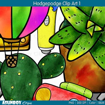Hodgepodge Clip Art Graphics Set - Free by Asunboy Clips | TPT