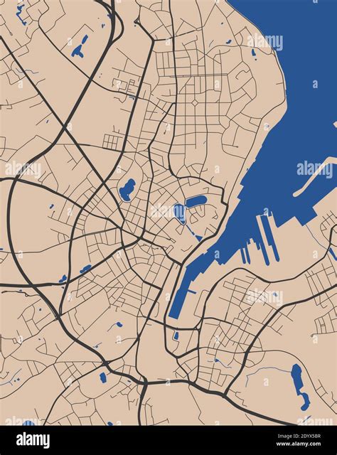 Detailed map of Kiel city administrative area. Royalty free vector ...