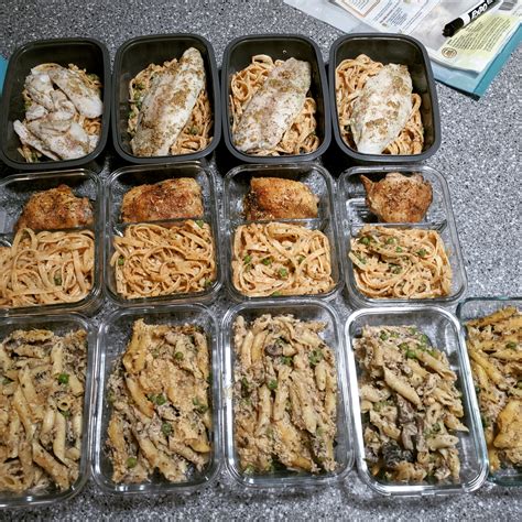 Pasta heavy meal prep : r/MealPrepSunday