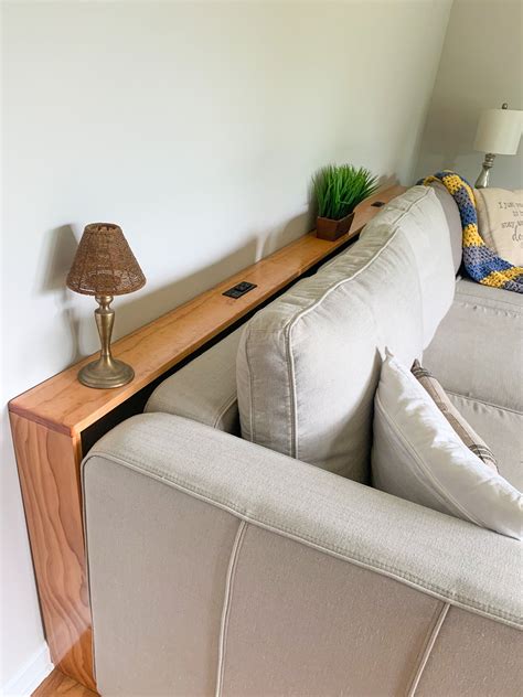 Behind Couch Table Diy, Shelf Behind Couch, Sofa Shelf, Couch Storage ...