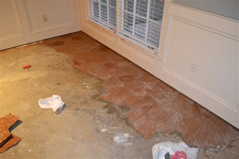 Brown paper bag floor over concrete subfloor
