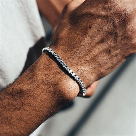 Tennis Bracelet 4MM - White Gold | Tennis bracelet, Bracelets, Polished man