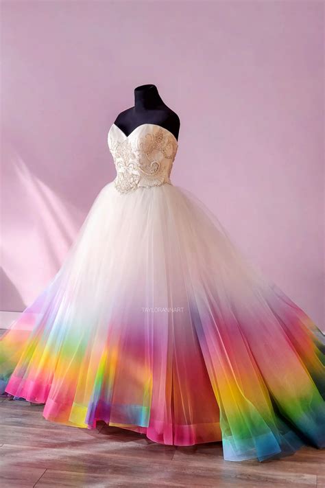 Rainbow Wedding Dress