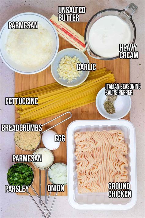 Chicken Meatballs with Fettuccine Alfredo - By Kelsey Smith