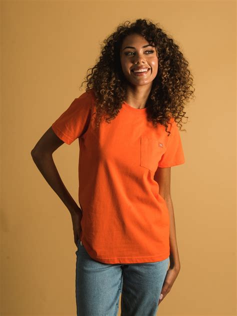DICKIES SHORT SLEEVE HEAVYWEIGHT POCKET TEE - CLEARANCE | Orange t ...