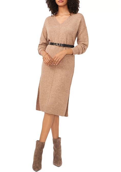 Vince Camuto Women's Long Sleeve V-Neck Sweater Dress | Belk