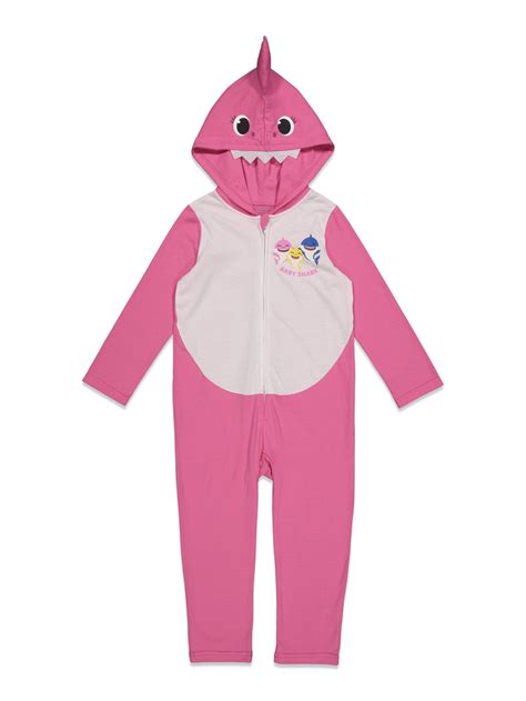 Pinkfong Baby Shark Infant Baby Girls Zip Up Costume Coverall Newborn ...