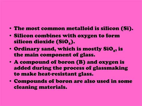 Is Silicon Metalloid
