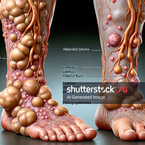 Advanced Lymphedema Both Legs Show Severe AI-generated image 2600121303 ...